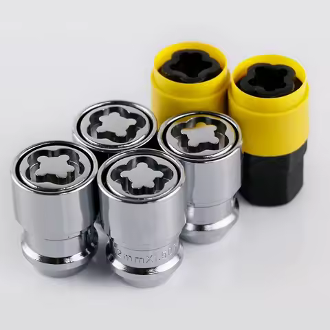 4pcs nuts+2keys M12X1.5 M12X1.25 High Quality Anti-theft 36mm Security Steel Wheel Lock Lug Nuts Loc