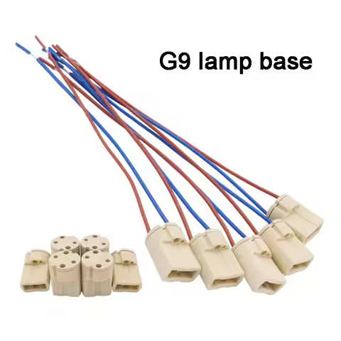 200mm G9 Lamp Base 250V 2A Ceramic Socket Lamps Holder with Cable for G9 Type Halogen Lead LED Light