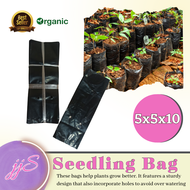 5x5x10 inches 100PCS PER PACK BLACK PLASTIC SEEDLING BAG WITH GUSSET / GUSSETED PLASTIC PLANTERS POL