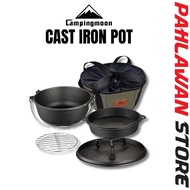 Campingmoon DO-28 Dutch Oven Cast Iron Pot Camping Cooking Pot