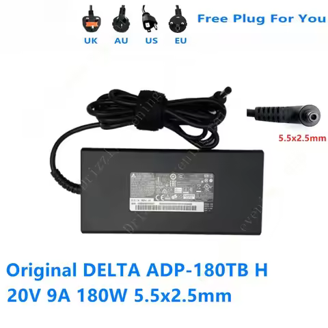 Original 180.0W AC adapter charger for MSI 20V 9A Delta ADP-180TB H A17-180P4B gs66 GF75 gf65 thin 1