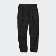UNIQLO男裝 工裝風多口袋束口褲(標準,褲長65~71cm)黑色M號