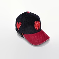 NEW ERA ORIGINAL 940 HAT VELVET CORDUROY LOVER BOSCEL BLACK RED FRAMEa NEW ERA Cap