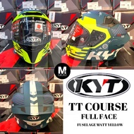YSTT0021 KYT FULL FACE HELMET FULL FACE KYT TT COURSE HELMET TT COURSE KYT FUSELAGE MATTE YELLOW