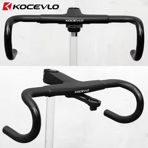 KOCEVLO Carbon Road Handlebar With Stem 28.6/31.8mm Integrated Bar OD2 Road Bike Handlebar 380/400/4