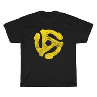 Dj Disc Jockey 45 Rpm Adapter Vintage Style Turntable Record T-Shirt