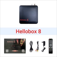 Hellobox 8ชุดกล่องด้านบน H.265ตัวรับทีวี DVB T2 DVB S2 S2X รองรับ RJ45 WiFi HEVC PowerVu กล่องทีวี T
