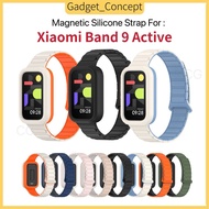 Magnetic Strap For Xiaomi Smart Band 9 Active Magnetic Armor Design Silicone strap Mi Band 9 Active