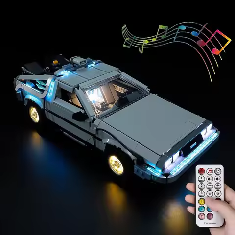 LED Lighting Set Suitable for LEGO Back To The Future Time Machine DeLorean DMC-12 10300 (Not Includ