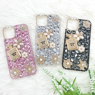 SAMSUNG Mobile Phone Case Metal Parts Perfume Flowers Crystal Diamond