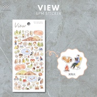 Mind Wave View Sticker - 6PM, 81721, Japan Art and Craft supply
