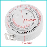 RPAN BMI Body Mass Index Retractable Tape 150cm Measure Calculator Diet Weight Loss