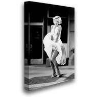 The 7 Year Itch Framed Art Canvas Hollywood Movie Scene Monroe Poster White Dress Marilyn Monroe