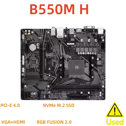 Gigabyte B550M H Micro-ATX AMD B550 DDR4 M.2 128G PCI-E 4.0 Double Channel Socket AM4 Motherboard