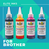 Elite Ink Brother Black Cyan Yellow Magenta Premium Dye Ink Refill Compatible For Brother Inkjet Printers 100ml Set of 4 Bottles Non Clogging NOT Universal Inks | Wink Printer Solutions