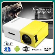 Proyektor Mini YG300 LED Portable mini 1080HD projector Home Dilengkapi untuk sambung ke Android & I