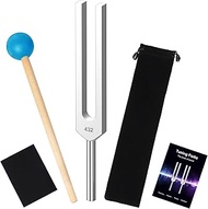 DiDiBirDi 432Hz Tuning Fork,Aluminum Alloy Material for Healing with Silicone Hammer and Storage Bag