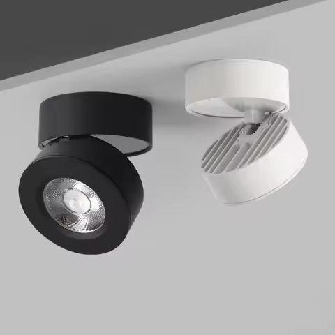 LED exposed spotlight foldable home living room background wall fill light cob ceiling adjustable an