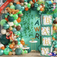 HIJAU Green Balloon Box Dinosaur Motif Size 27*27 cm DIY Balloon Box Green Animal Party Decoration F