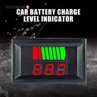 FAYSHOWSG Car Battery Charge Level Indicator Universal LED Voltmeter Tester 12V 24V 36V 48V 60V 72V