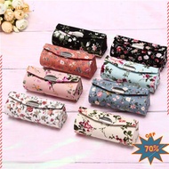 RTJIFSS99 Lip Gloss Box Makeup Storage Retro Embroidered Flower Designs Jewelry Holder