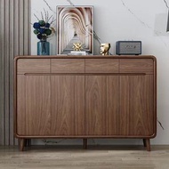 櫻桃傢俱 - 簡約實木框架鞋櫃玄關櫃現代門廳櫃大容量陽台帶櫃桶儲物櫃收納櫃