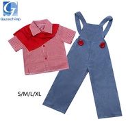 [Gazechimp] Children's Farmer Costume Set, Children's Farmer Shirt, Farmer Overalls, Dress-Up, Role 