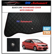 Proton Preve Dashboard Cover Black with Oem Emblem (100% Made in Malaysia)