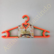 GANTUNGAN RedBox 1 dozen DX plastic adult hangers, BORNEO flat multi-purpose laundry clothes hangers