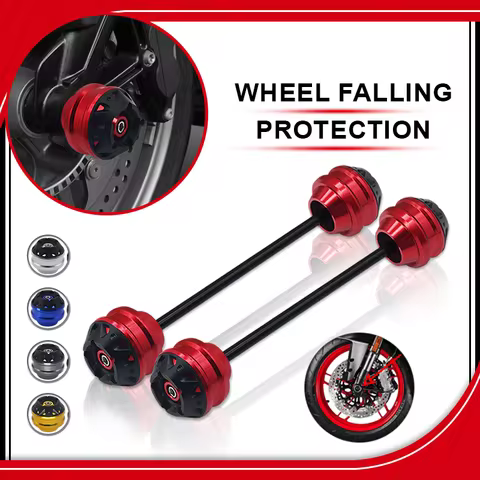 For QJMOTO SRK800 800RS SRK600 600RS 550S Motorcycle Front & Rear Wheel Axle Fork Crash Slider Prote