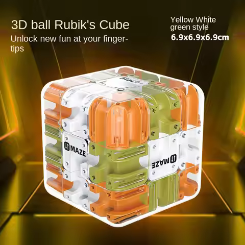 New 3D Maze Magic Cube Fidget Magic Cube Antistress Anxiety Ball RollIng-Cube Logic Focus Patience F