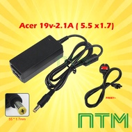 Acer Aspire D250 D255 D255E D257 D260 D270 E100 S191HQL S230HL S231HL S201HL19V 2.15A (40W) 5.5 x 1.
