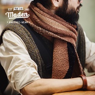 MADEN แบรนด์ชุดทำงาน2025ใหม่สำหรับฤดูหนาวสุภาพบุรุษหนุ่มย้อนยุคหรูหราผ้าพันคอกำมะหยี่อนุภาคสองด้าน N