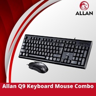 Allan Q9 fashion office wired keyboard mouse combo/KMQ9/USB port that supports Windows 7.8,10/ for p