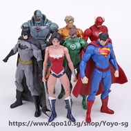 7pcs/set Avenger Super Hero Action Figure Marvel Figurine Super Man Batman Flash Wonder Woman DIY An