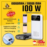 【SG STOCK】Fast Charging QC 3.0/22.5W PD 10000 20000 30000 Mah Powerbank Power Bank