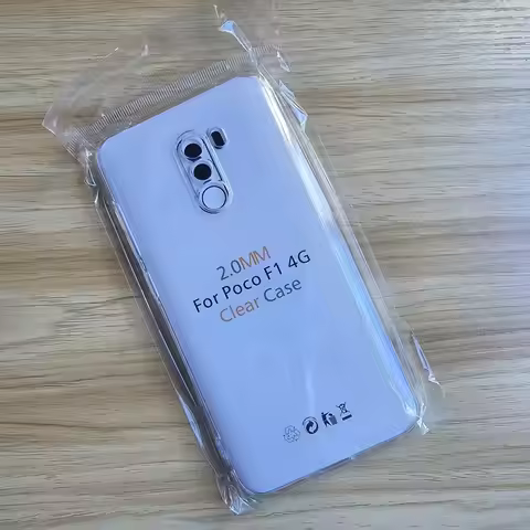 For Xiaomi POCO F1 Case 2.0 mm Thick Lens Protective Clear Cover Pocophone Poco F1 4G Soft Silicone 