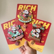 magnet peti ais magnet fridge Pelekat peti sejuk panda Chengdu baru, pelekat magnet, hiasan dinamik 