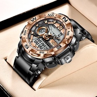 2022 LIGE Sport Men Quartz Digital Watch Creative Diving Watches Men Waterproof Alarm Watch Dual Dis