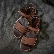 LeatherSandals 復刻法軍公發皮革涼鞋-咖色