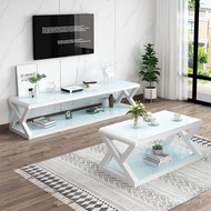 Apartment Factory Set Simple Coffee Table TV Cabinet Combination Living Room Large Small Black White