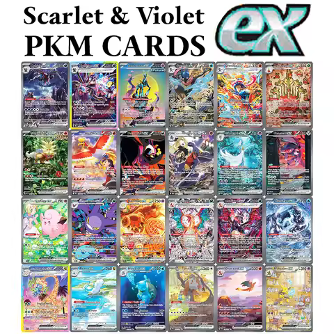 PKM Scarlet & Violet ex Cards Holographic Rare Game Cards PTCG Alakazam/Blastoise/Charizard/Fezandip