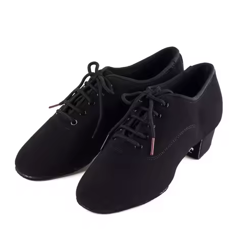 Genuine BD Men Latin Dance Shoes Adult Two Point Soles Teacher Shoes Soft Base Male 417 Oxford Heel
