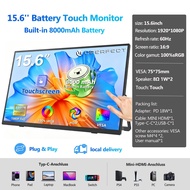 UPERFECT【NEW】Touch Screen Portable Monitor with Built-in 8000mAh Battery 15.6'' 1080P Gaming for Lap