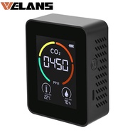 Welans CO2 Air Detector Carbon Dioxide Detector Agricultural Production Greenhouse CO2 Monitor White