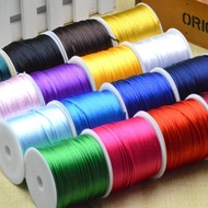 1.5mm 50M/roll Satin Nylon Chinese Cord Knotted Beads Bracelet Macrame Rat Tail Rope Jewelry DIY Findings