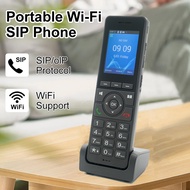 4G LTE Cordless Phone Portable Wifi 2.4in Color Screen Desktop Phone for Dect VoIP Black Cellphone C