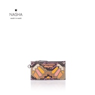 [ NASHA ] Etienne card Pouch Pink Lemonade กระเป๋าใส่บัตรหนังงูมีสายห้อยคอ