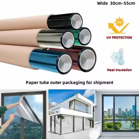 One Way Mirror Privacy Window Film Heat Control UV Block Sun Block Reflective for Home Office Balcon