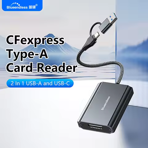 Blueendless CFexpress type A or type B Memory Card Reader USB 3.2 10Gbps Plug and Play with USB C/A 